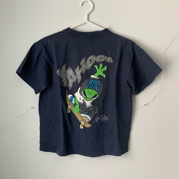 Vintage Kid’s Skate Tshirt “No Rules” in Navy - Picture 4 of 6